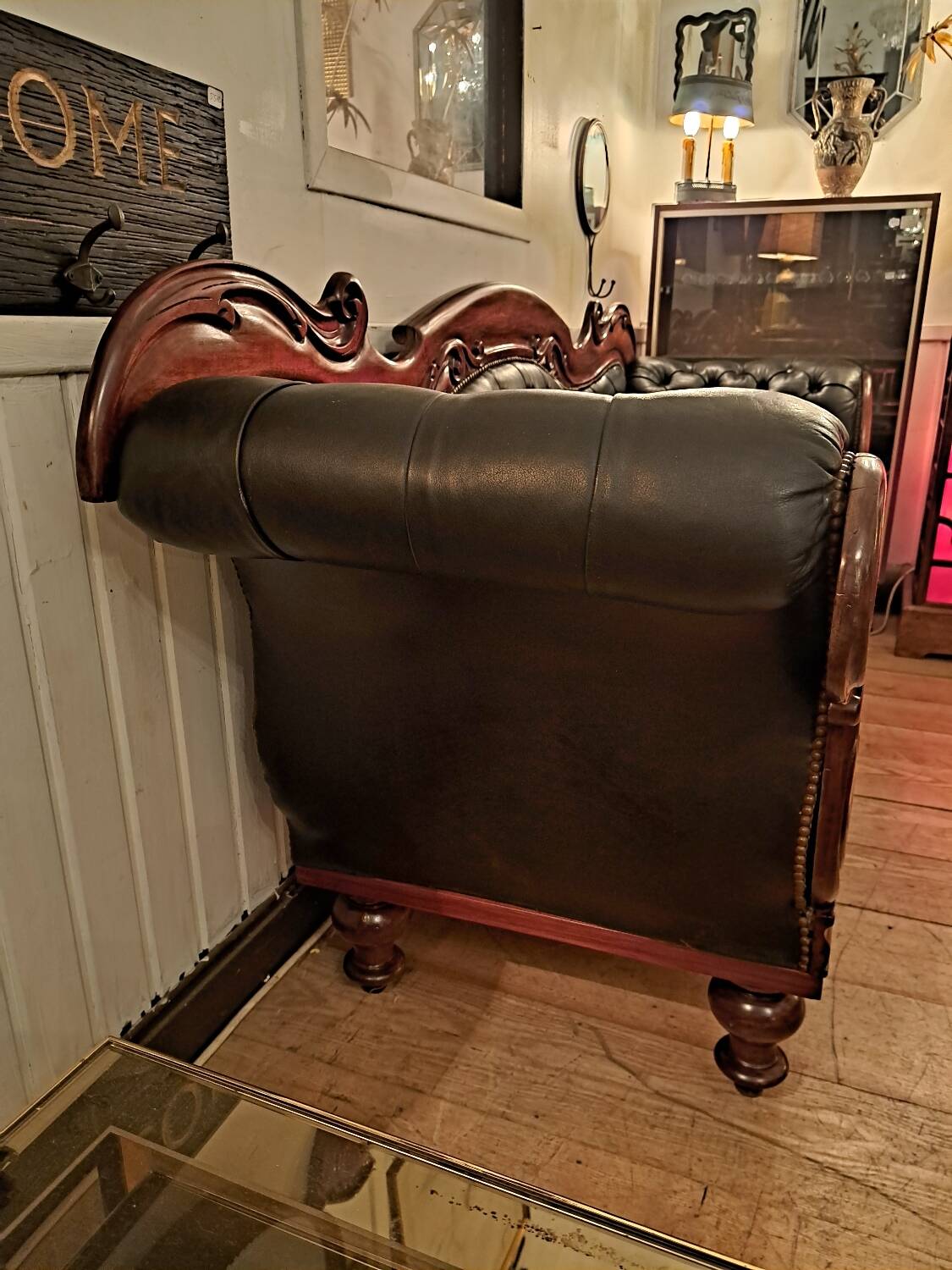 19th century Indo English Chesterfield sofa