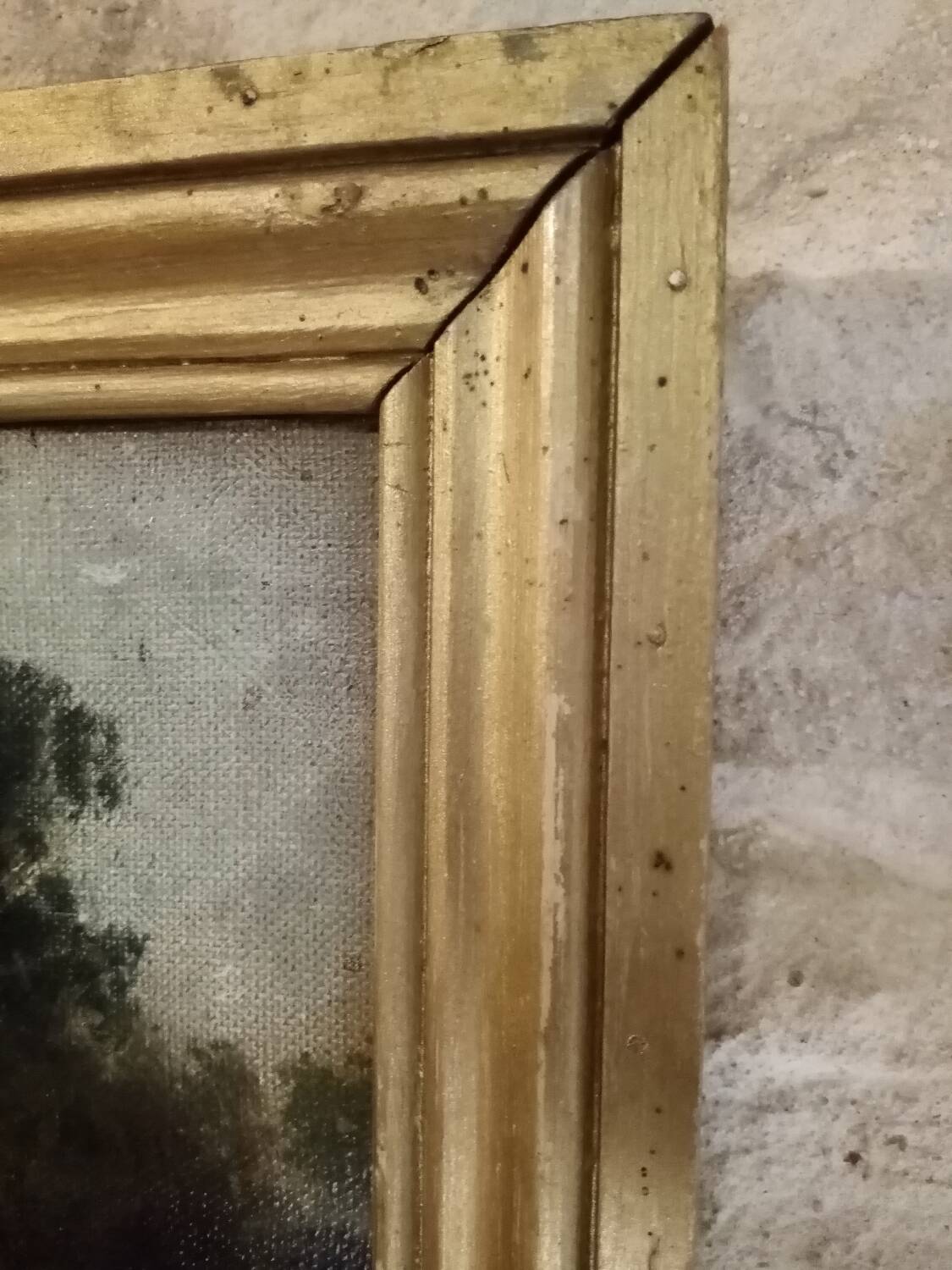 Farm landscape scene painting