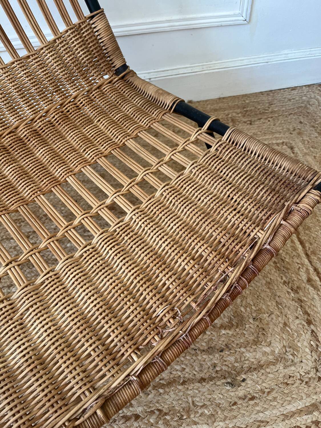 Raoul Guys Airborne rattan and metal armchair