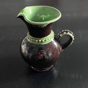 Small brown and celadon pearl pitcher