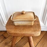 Vintage stoneware terrine butter dish