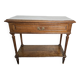 Oak bathroom cabinet with 1 drawer and marble top