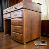 Vintage American desk with roller shutter