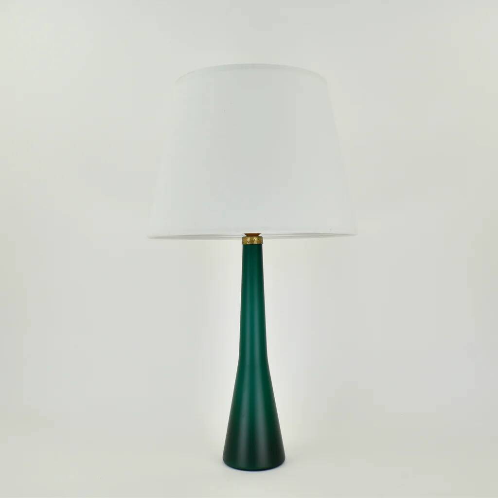 Lampe de table en verre de Murano du milieu du siècle