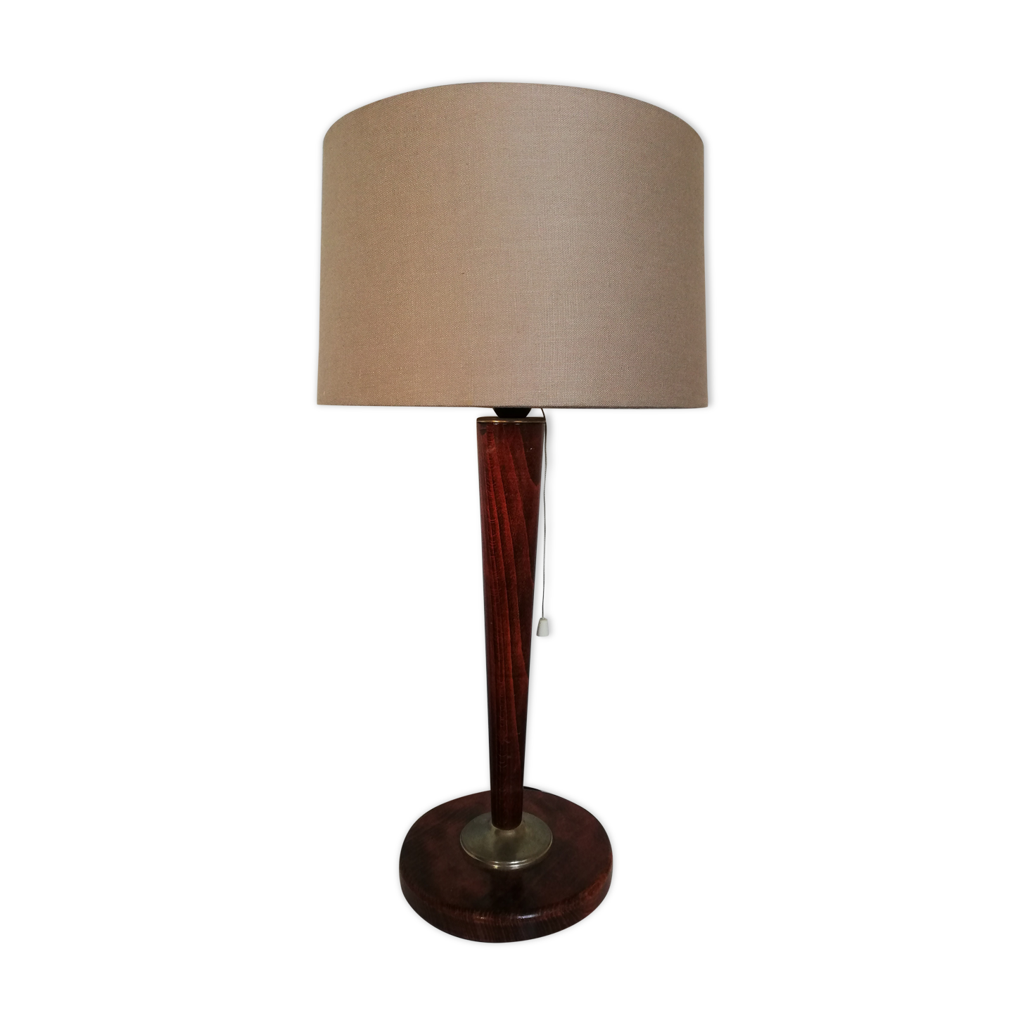Lampe sur pied bois acajou Unilux style art déco