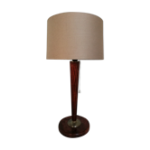 Lampe sur pied bois acajou Unilux style art déco