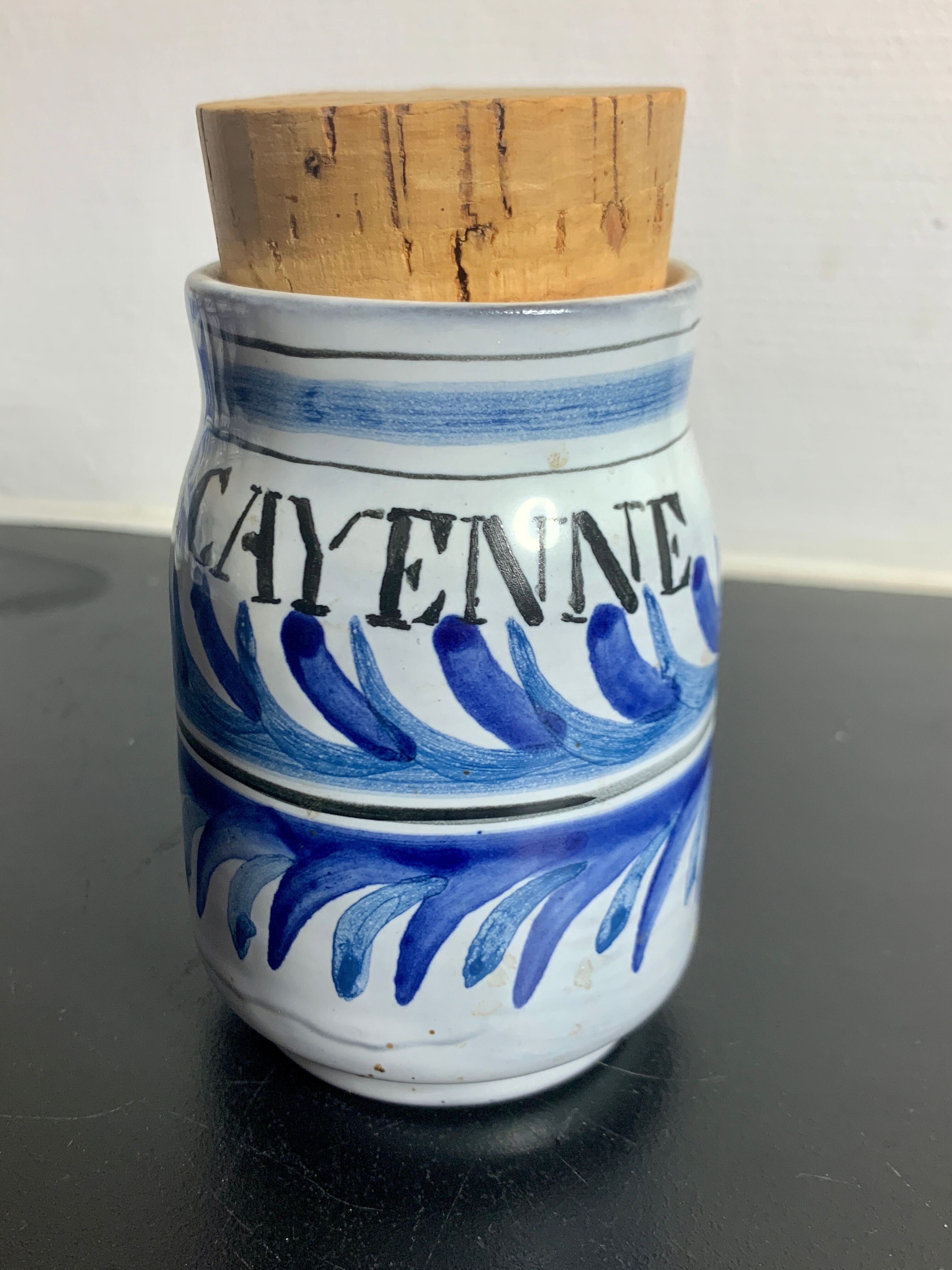 Set of 8 ceramic spice pots by Roger Capron