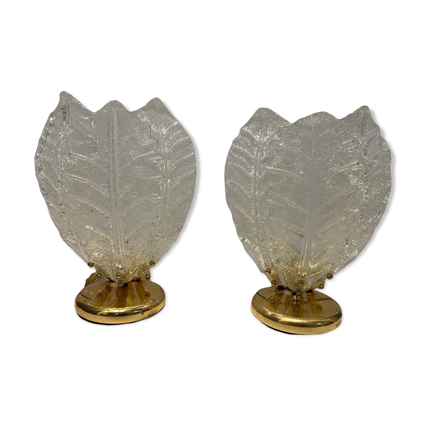 Lampes de table en verre de Murano, Ensemble de 2