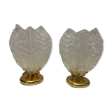 Lampes de table en verre de Murano, Ensemble de 2