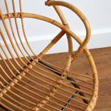 Vintage rattan armchair