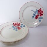 4 vintage dinner plates from the HBCM factory