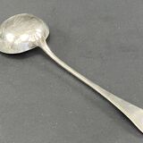 Silver-plated cream ladle signed christofle, baguette rush model