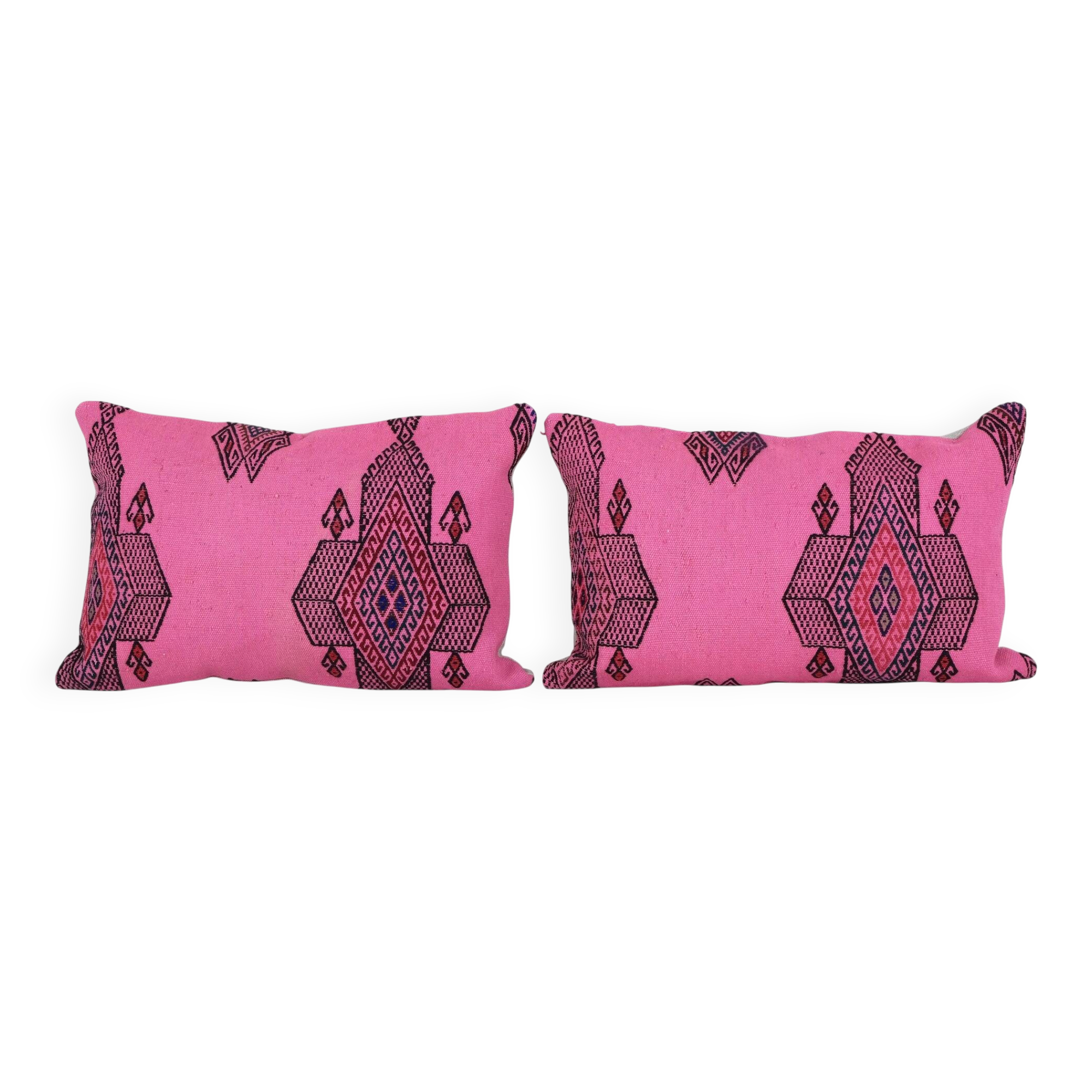 Set of 2 vintage kilim cushion covers 41x61 cm