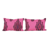Set of 2 vintage kilim cushion covers 41x61 cm