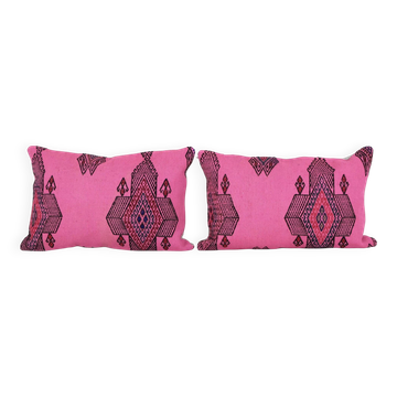 Lot de 2 housses de coussin kilim vintage 41x61 cm