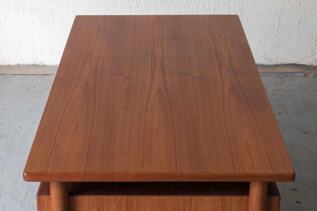 Freestanding writing desk in teak, Danish design, 1950s