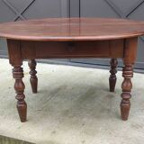 Old louis philippe oval coffee table 1 drawer