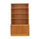 Danish ash veneer bookcase with adjustable shelves, 1970s