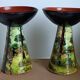 Pair of vintage Basque pottery – glazed ceramic – signed G. Defly