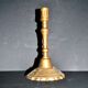 Antique bronze candlestick 18th century octagonal carved chandelier Louis XIV 23.5 cm