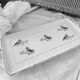 Plat à cake Ceranord St Amand, motifs oiseaux
