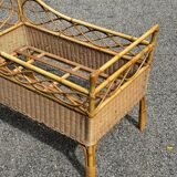 Rattan and wicker baby/child bed