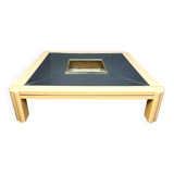 Vintage lacquer coffee table by Alain Delon for Maison Jansen, 1970s