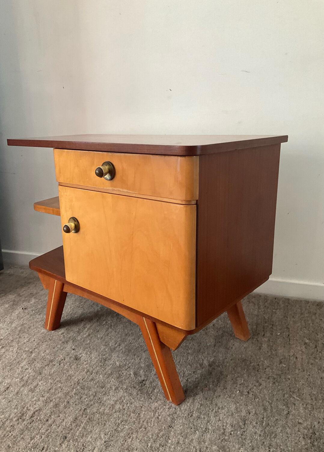 Vintage teak bedside table from the years 50-69