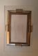 Lustre en laiton et verre rectangulaire 1940 vintage