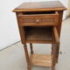 Solid walnut bedside table in Louis XVI style