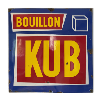 Enamelled plate Bouillon Kub