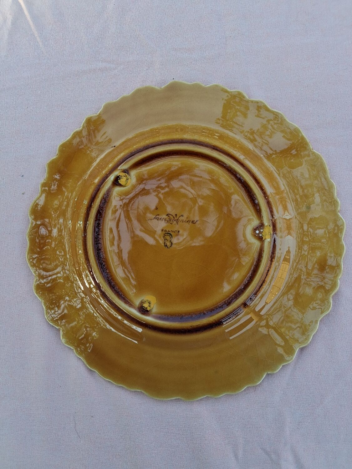 11 dessert plates Barbotine Sarreguemines