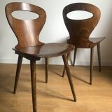 Pair of bistro chairs "rustic" model of baumann called "ant"