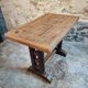 Antique oak bistro table – France, 1920s