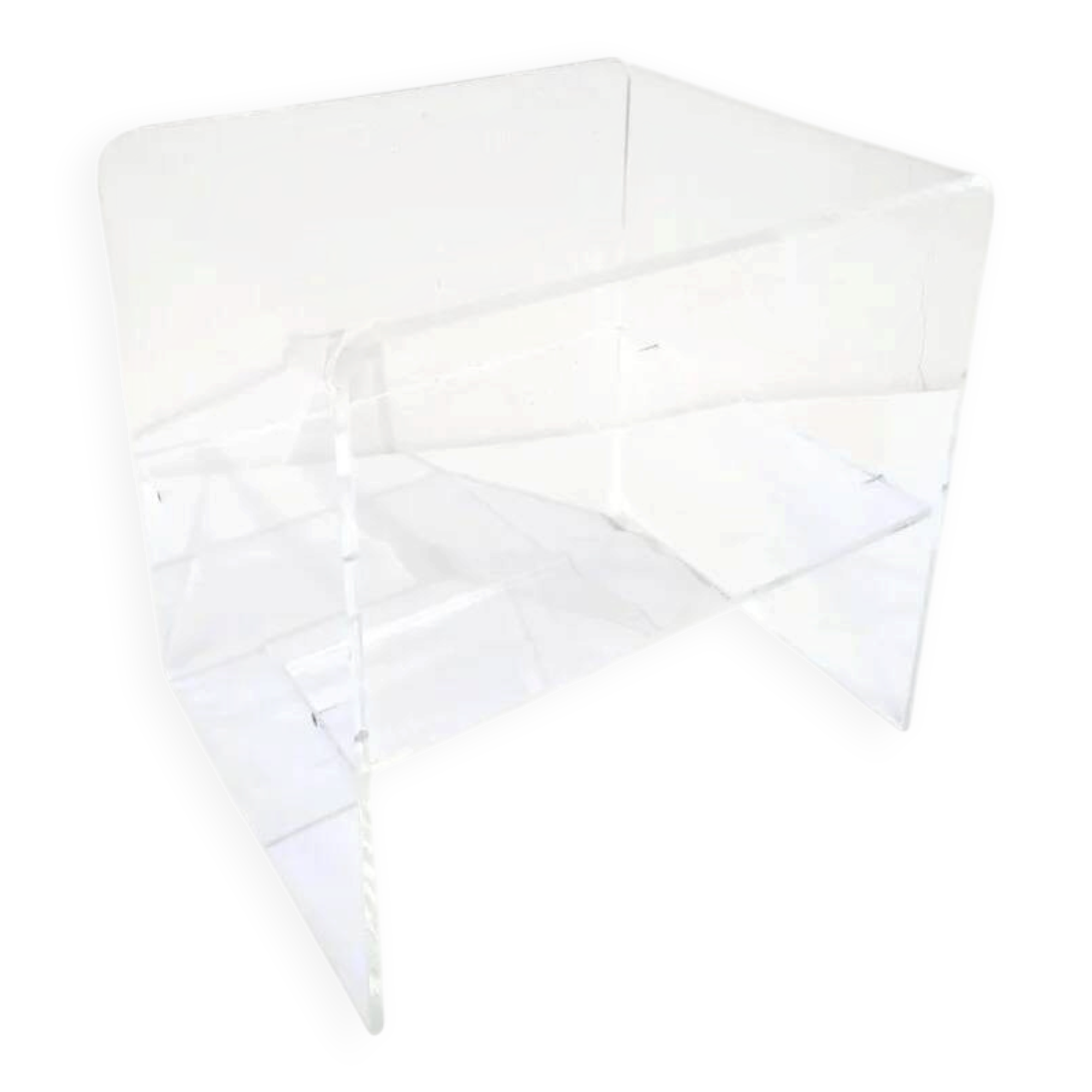Vintage side table in transparent plexiglass from the 70s.