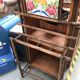 Bamboo coat rack and 1950s mirror