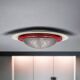 Luci Milano 'Sat 50' Flush Mount Lamp - Futuristic Design New Old Stock 80s