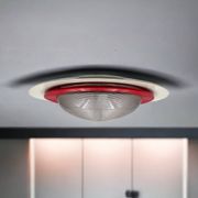 Luci Milano ‘Sat 50’ Flush Mount Lamp - Futuristic Design New Old Stock 80s