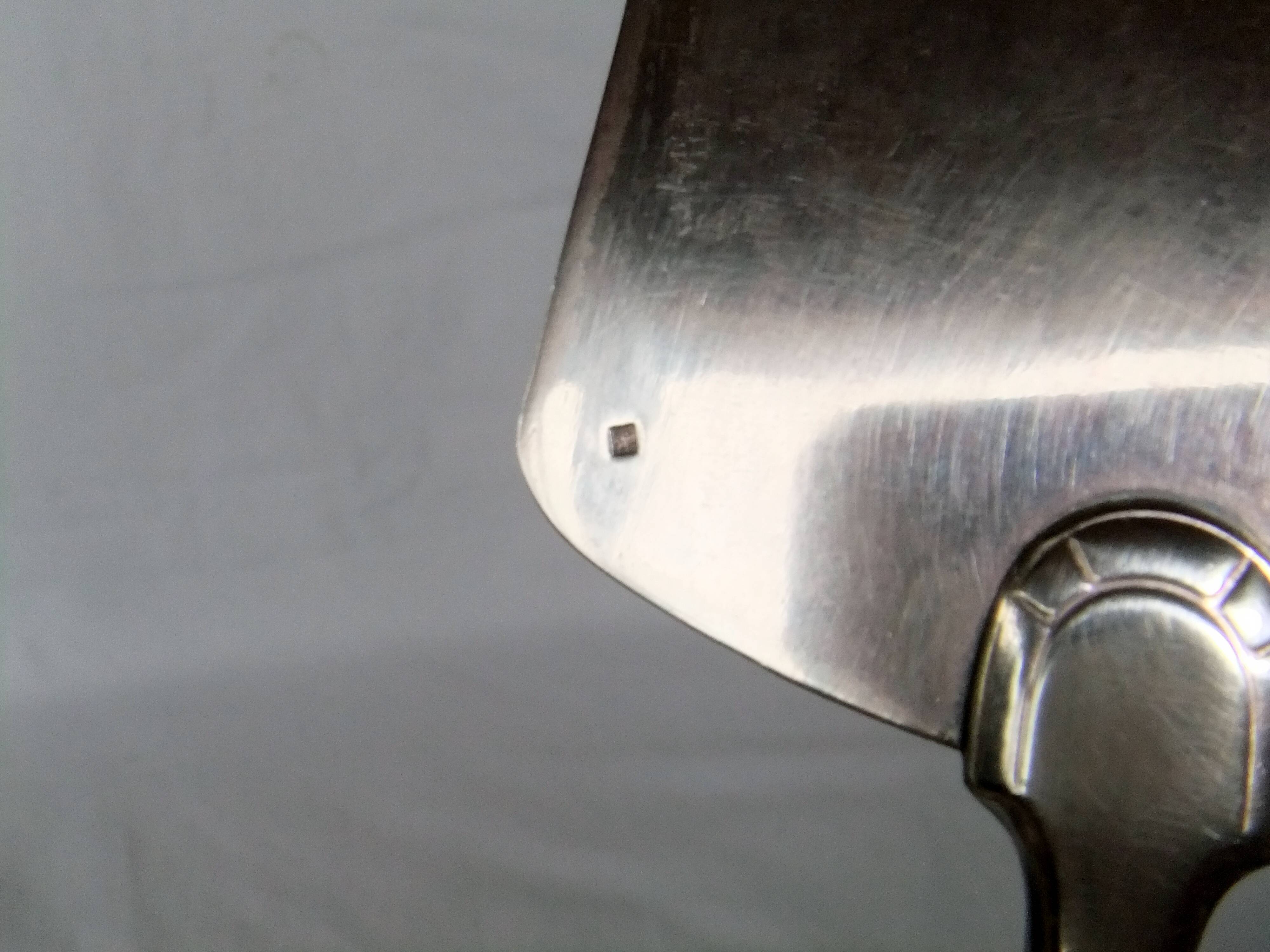 Cake service covered knife shovel Silver metal art deco hallmark