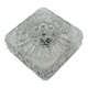 Square ceiling light in molded glass with relief