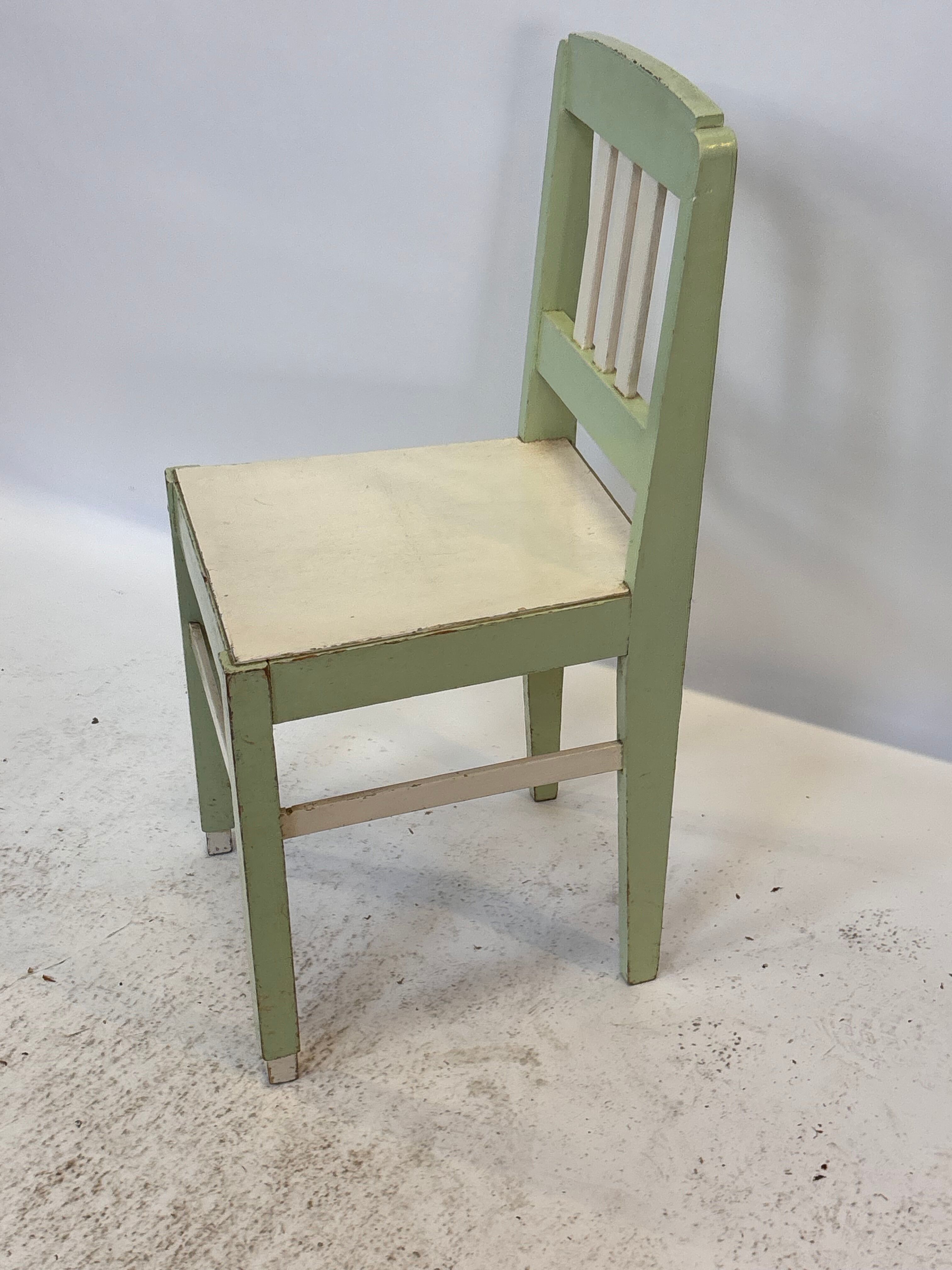 Chaise Art Déco vintage, style de design minimaliste, bois "de stijl"