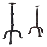 Pair of brutalist candlesticks, 1950 vintage