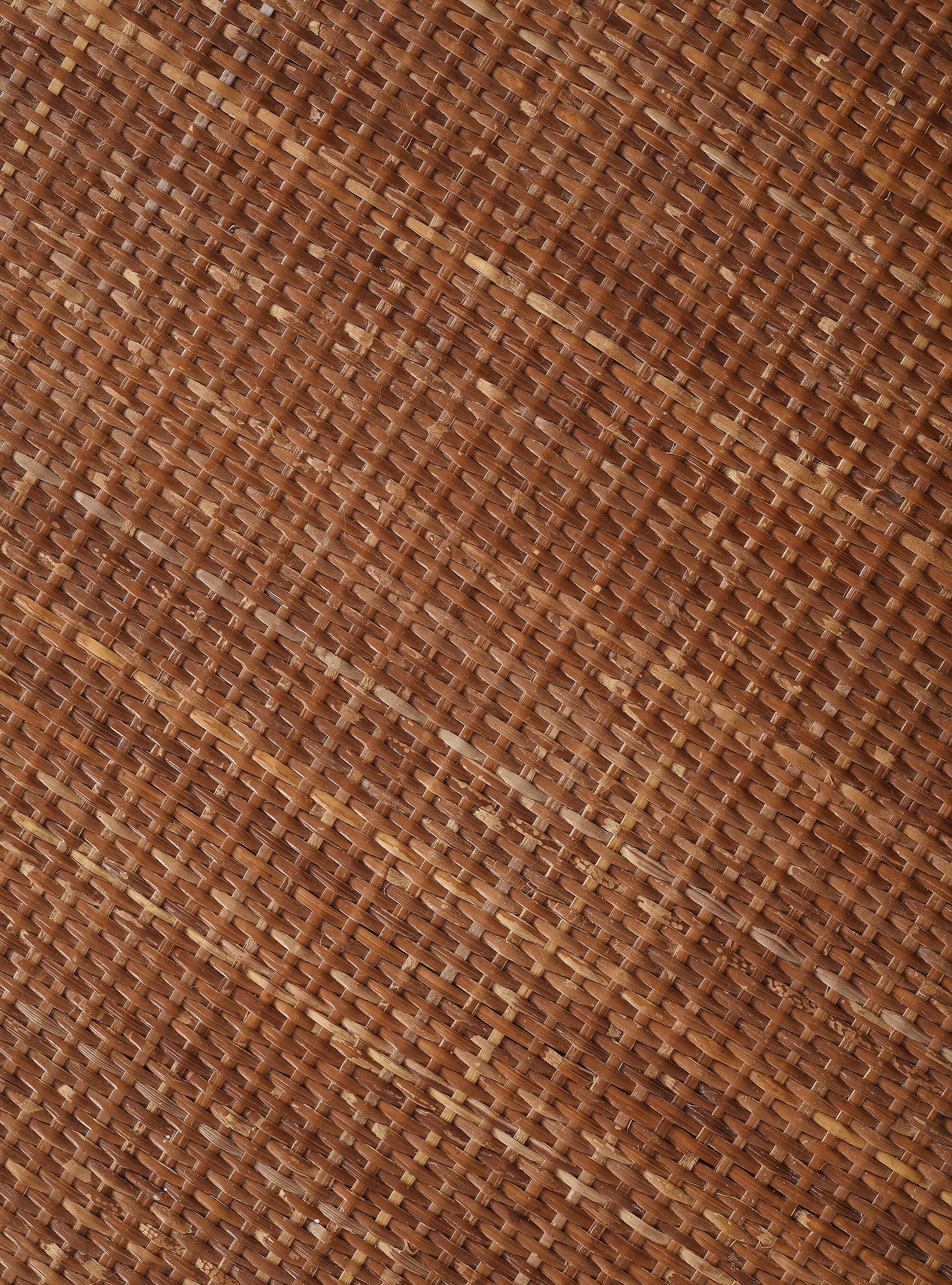Old round rattan table, vintage from the 70s - 80s. Small table, or side table.