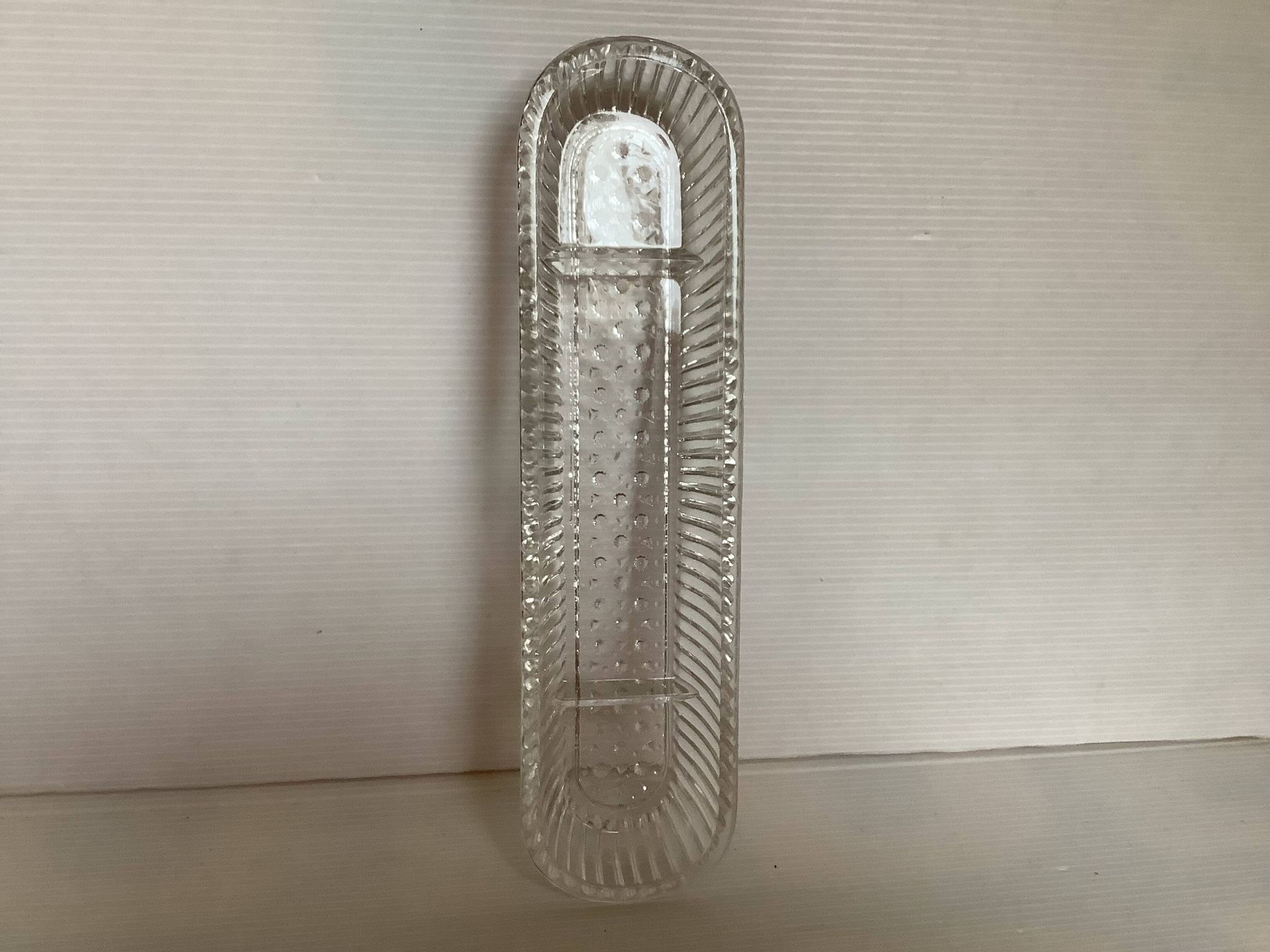 Vide poche, baguier verre moulé géométrique