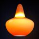 Suspension en opaline orange, années 1960