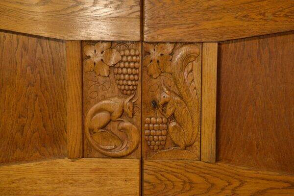 Art Deco solid oak sideboard by Henri Bonjour 1930s