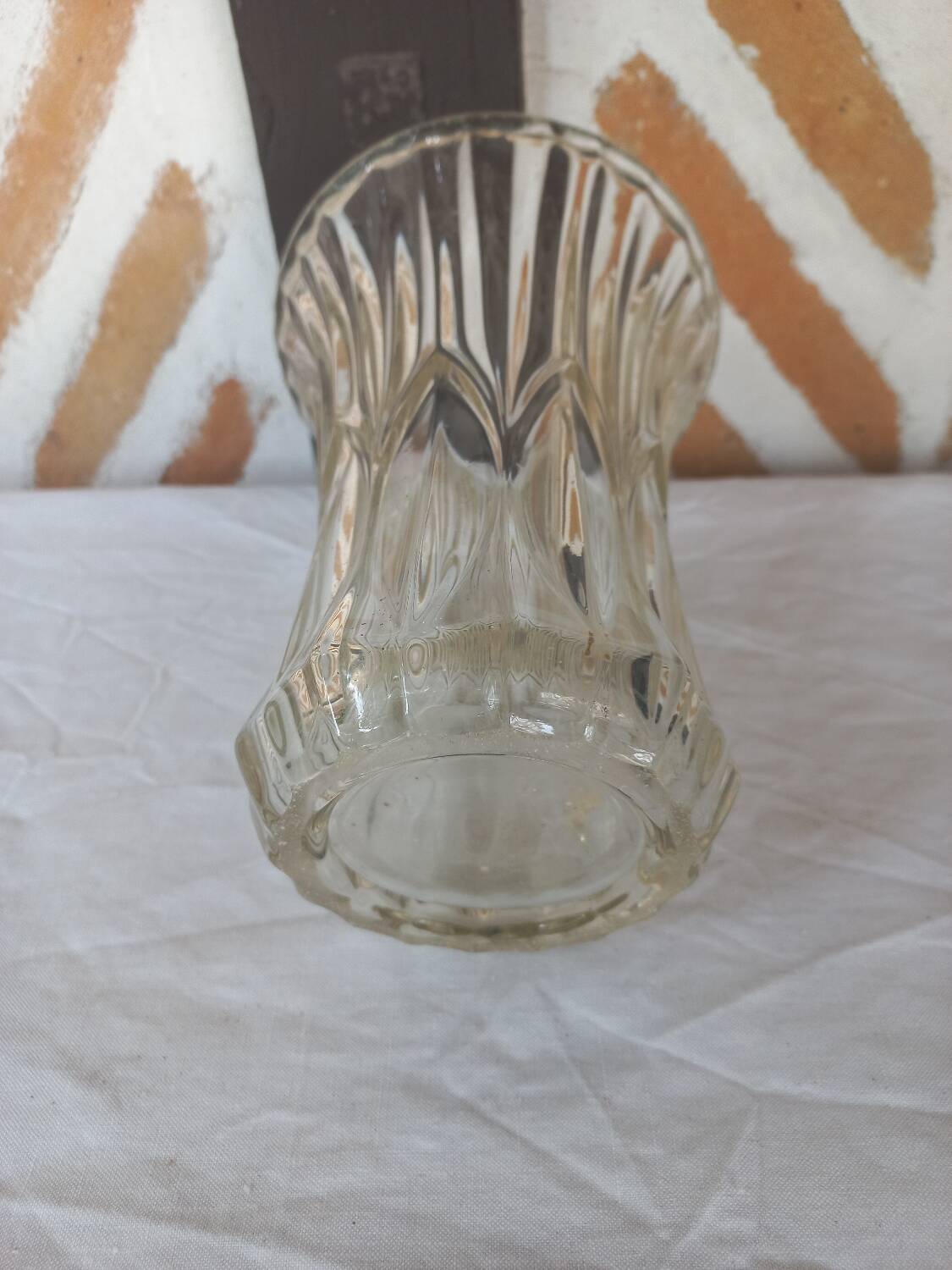 Molded glass vase