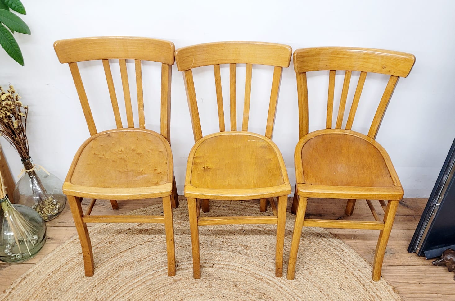 Three bistro chairs