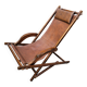 Rocking chaise longue in leather from the 1960s.