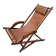 Rocking chaise longue in leather from the 1960s.